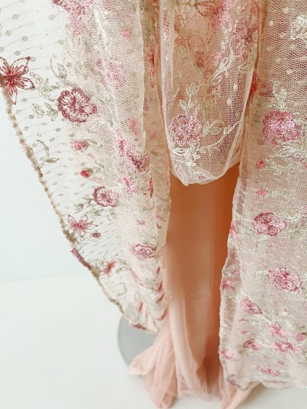 画像6: 即日発送！ Marchesa Notte マルケッサノッテ　花柄刺繍レースロングドレス　ピンク系  52301 (6)