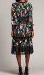 画像2: Tadashi Shoji タダシショージ  　CALVY FLORAL PRINT MIDI DRESS　ブラック系  41802 (2)