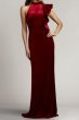 画像1: Tadashi Shoji  タダシショージ   　ALTMAN VELVET FLOUNCE HALTER GOWN　レッド系  11104 (1)