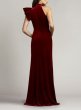 画像2: Tadashi Shoji  タダシショージ   　ALTMAN VELVET FLOUNCE HALTER GOWN　レッド系  11104 (2)