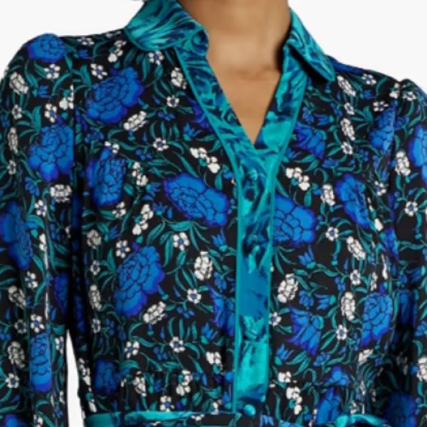 画像3: セール！Diane von Furstenberg 　ダイアンフォンファステンバーグ　Alea 花柄シャツドレス  04221 (3)