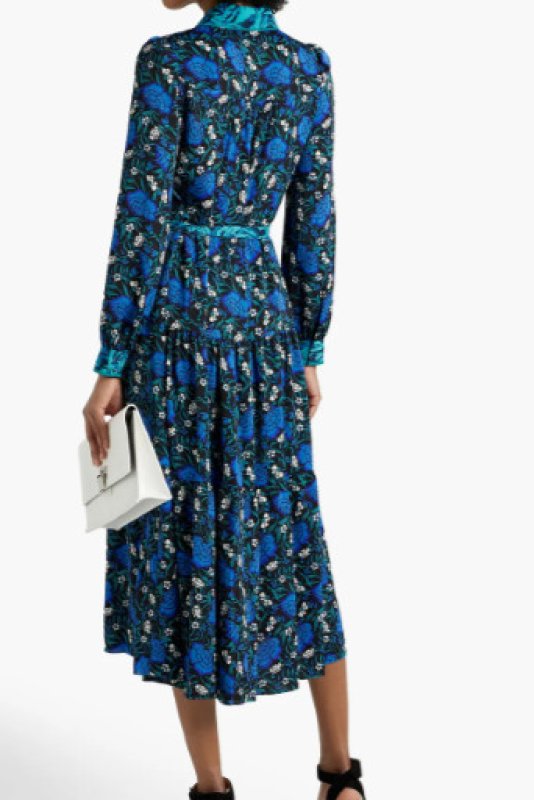 画像2: セール！Diane von Furstenberg 　ダイアンフォンファステンバーグ　Alea 花柄シャツドレス  04221 (2)