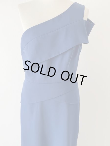 画像6: 1点のみ即発!【ドラマ使用】BCBGMaxAzria  Annely one shoulder gown ネイビー  11132 (6)