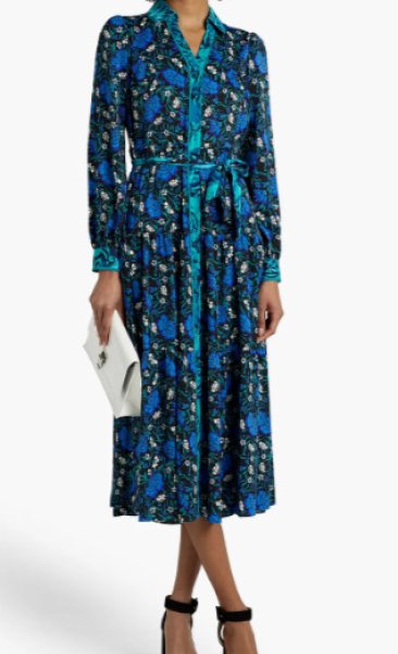 画像1: Diane von Furstenberg 　ダイアンフォンファステンバーグ　Alea 花柄シャツドレス (1)