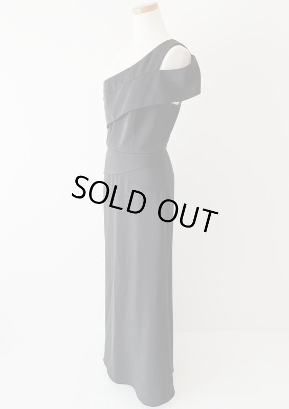 画像7: 1点のみ即発！【王林さん、みちょぱさんに衣装協力】BCBGMaxAzria　　Annely one shoulder gown ブラック  11131 (7)