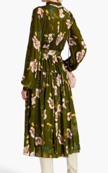 画像2: Diane von Furstenberg  ダイアンフォンファステンバーグ 花柄プリーツミディドレス (2)