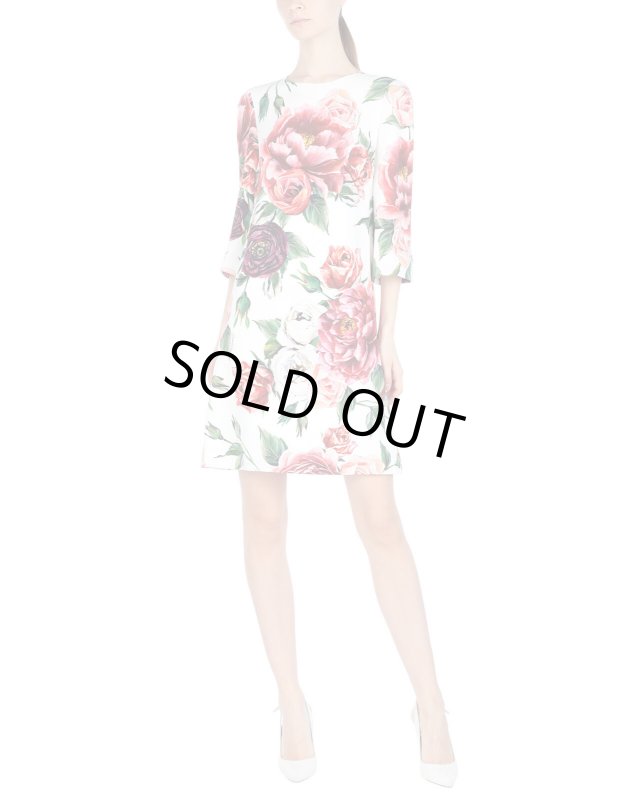 画像1: 限定セール販売！Dolce & Gabbana ドルチェ＆ガッバーナ　ピオニー柄ドレス (1)