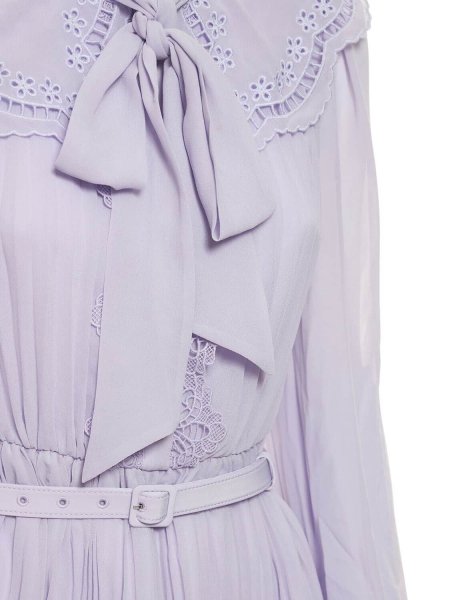 画像3: Self Portrait セルフポートレート  Chiffon Midi Dress ライラック  11174 (3)