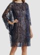 画像1: セール！Tadashi Shoji タダシショージ 　 Beaded Sequin Jewel Neck Sheath Dress　ネイビー系 (1)