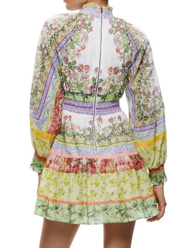 画像3: セール！【ニッキーヒルトン愛用】Alice + Olivia アリスアンドオリビア　  LAVINIA BLOUSON SLEEVE MINI DRESS  05034 (3)