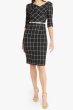 画像1: 【ドラマ使用】Black Halo　7分袖 Jackie O Dress    CHECKERED (1)