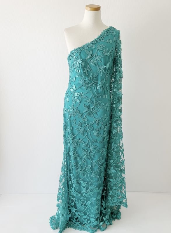 画像4: サイズ追加！【アンミカさん愛用】Tadashi Shoji  タダシショージ　Delia Gown グリーン系  12081 (4)