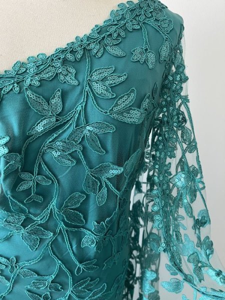画像5: サイズ追加!【アンミカさん愛用】Tadashi Shoji  タダシショージ Delia Gown グリーン系  12081 (5)