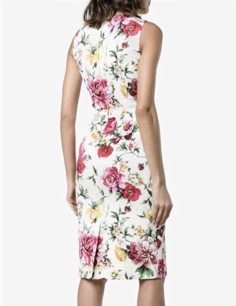 画像2: 限定セール!Dolce & Gabbana ドルチェ&ガッバーナ 花柄ブロケードドレス (2)