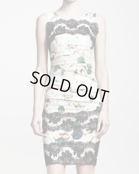 画像1: セール！【ソン・テヨン愛用】Dolce & Gabbana ドルチェ&ガッバーナ   Lace-Applique Ruched Dress (1)