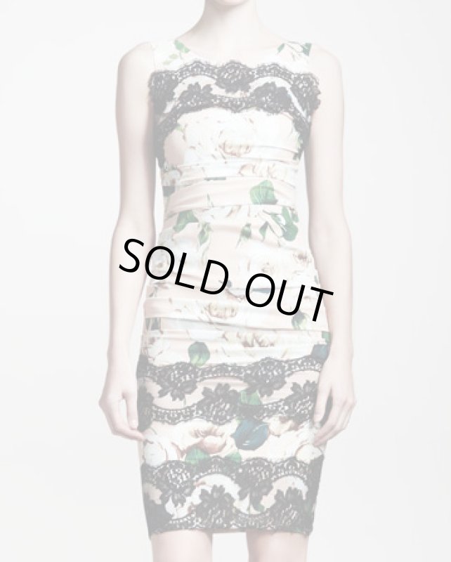 画像1: セール！【ソン・テヨン愛用】Dolce & Gabbana ドルチェ&ガッバーナ   Lace-Applique Ruched Dress (1)