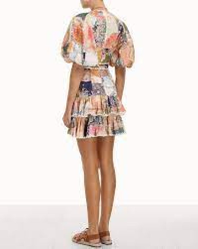 画像3: セール！Zimmermann ジマーマン 　ベルト付き Anneke Ruffle Hem Mini Dress (3)