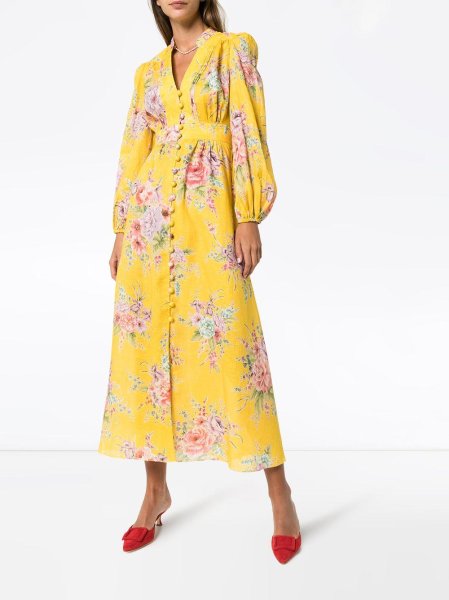 画像2: セール!【矢田亜希子さん着用】Zimmermann ジマーマン  zinnia Floral Print Dress (2)