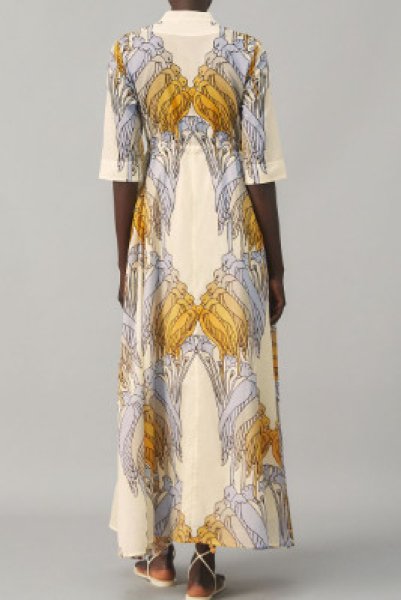 画像4: 5/31までセール！超レア【広瀬アリス、柴咲コウ、石川佳純さん着用】Tory Burch トリーバーチ　 bird print maxi dress  22701 (4)