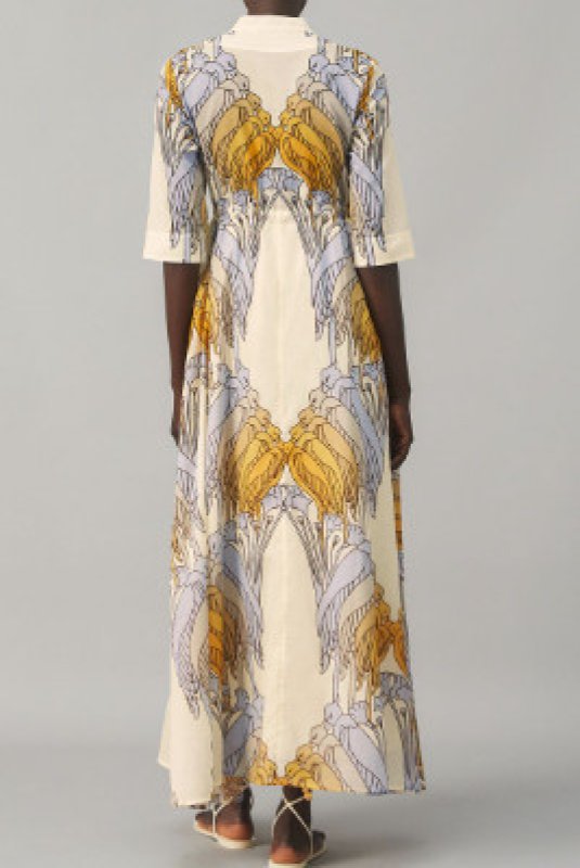 画像4: セール！超レア【広瀬アリス、柴咲コウ、石川佳純さん着用】Tory Burch トリーバーチ　 bird print maxi dress  22701 (4)
