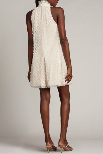 画像3: 限定セール!【倉科カナさん、鈴木愛理さん着用】Tadashi Shoji タダシショージ   KINDRA  パールドットトラペーズドレス  ホワイト系  30901   (3)