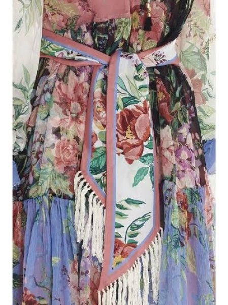 画像5: 限定セール!【TWICE着用】 Zimmermann ジマーマン Bellitude Spliced Silk Mini Dress  12211 (5)