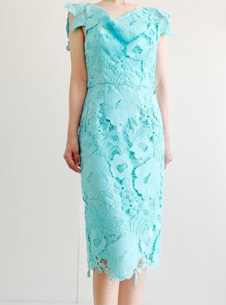 画像2: セール!Black Halo ブラックヘイロー  Jackie O Dress    Botanic Aqua  12231 (2)