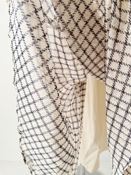 画像10: サイズ追加!【田中みな実さん、玉城ティナさん着用】Self Portrait セルフポートレート Monochrome Check Midi Dress  12072 (10)
