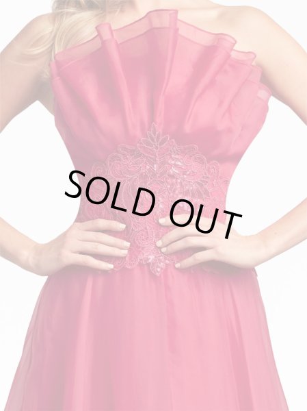 画像3: 【柏木由紀さん着用】Tadashi Shoji タダシショージ  　Kerwin Organza Strapless Gown  ピンク系  12251 (3)