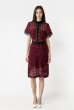 画像2: 再入荷！即発【伊藤美来さんに衣装協力】Self Portrait　　 Guipure-Lace Dress　Burgundy  12311 (2)