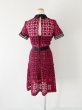 画像6: 再入荷！即発【伊藤美来さんに衣装協力】Self Portrait　　 Guipure-Lace Dress　Burgundy  12311 (6)