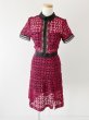 画像3: 再入荷！即発【伊藤美来さんに衣装協力】Self Portrait　　 Guipure-Lace Dress　Burgundy  12311 (3)