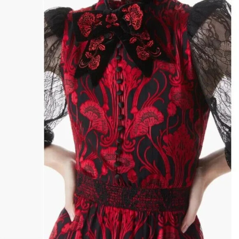 画像3: Alice + Olivia アリスアンドオリビア　Coletta Lace Sleeve Maxi Dress (3)