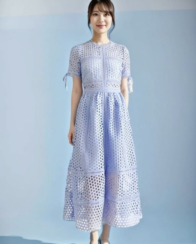 画像2: 【パリスヒルトン愛用】Self Portrait　セルフポートレート　Guipure Lace-Patterned Midi-Dress  41910 (2)