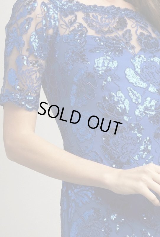 画像3: セール！Tadashi Shoji タダシショージ    AGA EMBROIDERED MIDI DRESS　ブルー (3)