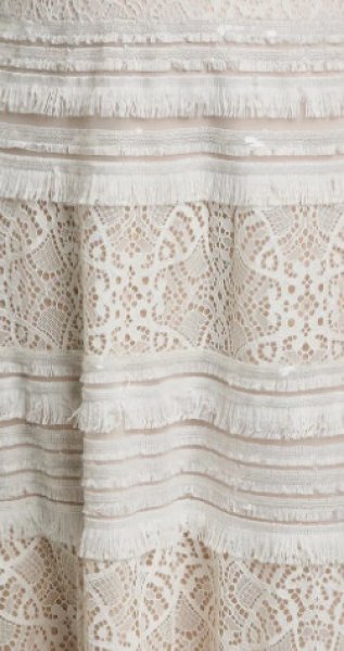 画像3: セール!Tadashi Shoji タダシショージ   フリンジレースドレス  ホワイト系 (3)