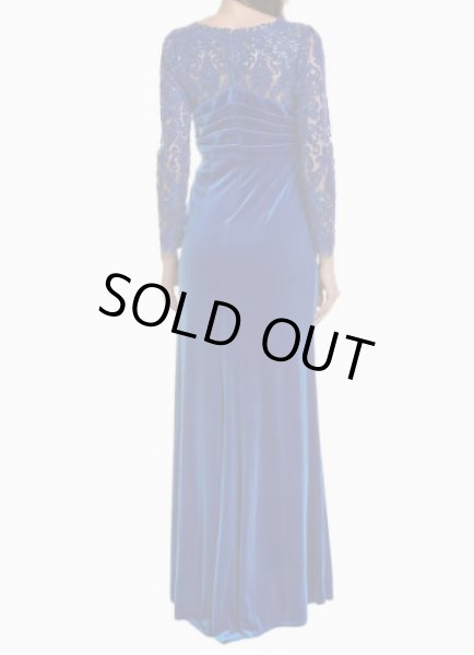 画像4: Tadashi Shoji タダシショージ   ROMY ベルベット Gown  ブルー系   (4)