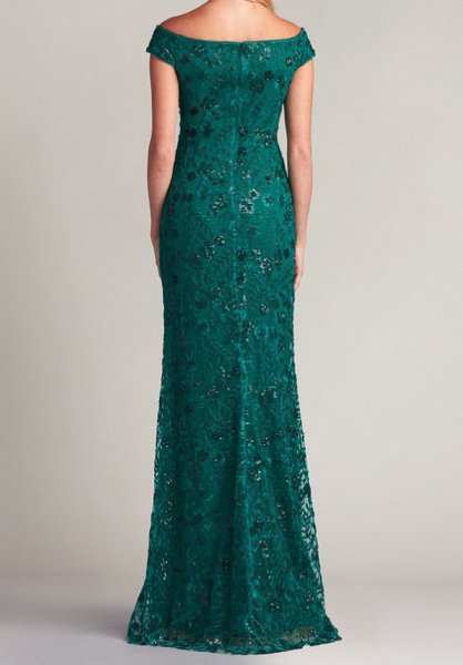 画像3: セール!Tadashi Shoji タダシショージ  DUBLIN オフショルダーGOWN グリーン (3)