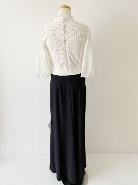 画像8: セール!Tadashi Shoji タダシショージ  ANGELO CONTRAST ILLUSION GOWN  ブラック、ホワイト  12201 (8)