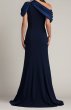 画像3: Tadashi Shoji タダシショージ   CARLENE SHOULDER DRAPE GOWN  ネイビー   (3)