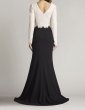 画像3: Tadashi Shoji  タダシショージ　BADEN TWO-TONE EMBROIDERED TULLE GOWN　ブラック・アイボリー (3)