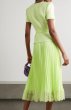 画像4: セール！Self Portrait　セルフポートレート  Belted Lace-Trimmed Pleated Chiffon Midi Dress  22904 (4)