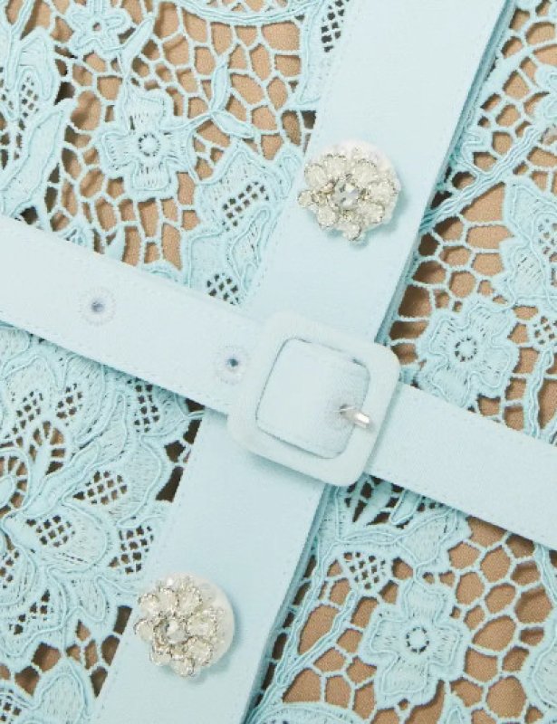 画像3: セール！【パリスヒルトン愛用】Self Portrait　セルフポートレート　BLUE CORD LACE MIDI DRESS  22903 (3)