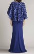 画像2: Tadashi Shoji  タダシショージ    ELYZA SATIN FLOWER OVERLAY GOWN　ブルー系 (2)