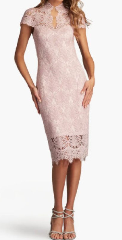 画像1: セール【井上清華さん着用】Tadashi Shoji タダシショージ MARGO  DRESS  ピンク系  22902 (1)