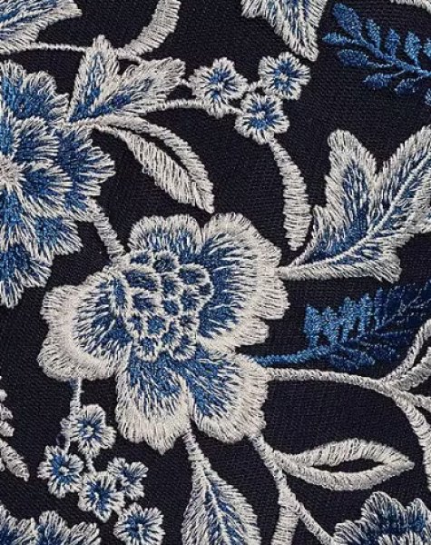 画像3:  Tadashi Shoji  タダシショージ BREECE EMBROIDERED TULLE CONTRAST GOWN ブルー、ネイビー系 (3)