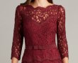 画像2: 限定セール！Tadashi Shoji タダシショージ 　AMBERLY  belted Lace Combo Gown  AUBURN (2)