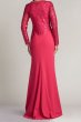 画像2:  Tadashi Shoji  タダシショージ　BRADWELL EMBROIDERED CREPE GOWN ピンク系 (2)