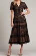 画像1: Tadashi Shoji タダシショージ    AMARA LACE DRESS　ブラック (1)