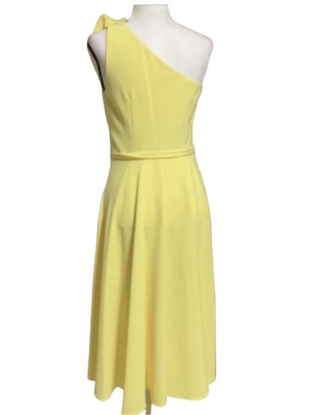 画像2: Eliza J  ラッフルワンショルダーミディドレス イエロー  30102 (2)